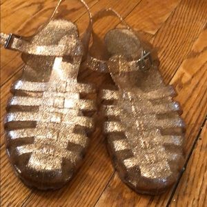 Gold Glitter Sandals